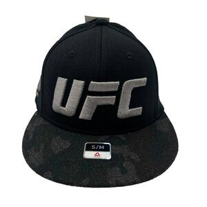 Reebok Mens S/M Black Camo Ultimate Fighting Championship MMA Hat Cap NWT
